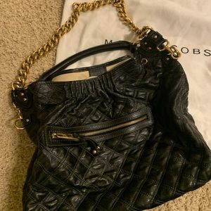 Marc Jacobs Purse black with gold chain strap